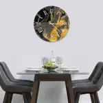 Glass Clock in Black Gold - 30cm Wide