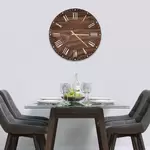 Glass Clock in Black Walnut - 30cm Wide