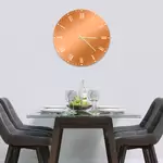 Glass Clock in Brushed Copper - 30cm Wide