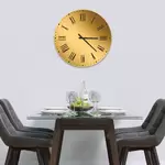 Glass Clock in Brushed Gold - 30cm Wide