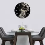Glass Clock in Champagne Toast - 30cm Wide