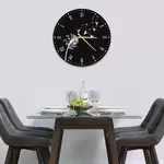 Glass Clock in Dandelion Ballet - 30cm Wide