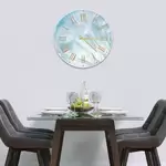 Glass Clock in Dandelion Flower - 30cm Wide