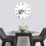 Glass Clock in Dandelion White - 50cm Wide