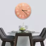 Glass Clock in Distressed Copper - 30cm Wide