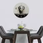 Glass Clock in Elephant - 30cm Wide