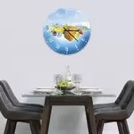 Glass Clock in Fresh Fruit In Water - 30cm Wide