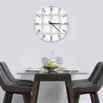 Glass Clock in Glass Brick - 50cm Wide