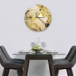 Glass Clock in Gold Sands - 30cm Wide