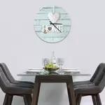 Glass Clock in Home Is Where The Heart Is - 30cm Wide