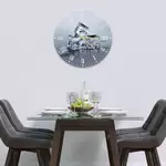 Glass Clock in Ice Cubes - 30cm Wide