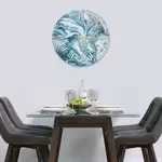Glass Clock in Liquid Aqua - 30cm Wide