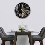 Glass Clock in Liquid Black - 30cm Wide
