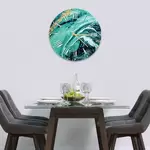 Glass Clock in Liquid Emerald - 30cm Wide
