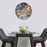 Glass Clock in Liquid Gold - 50cm Wide