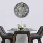 Glass Clock in Liquid Grey - 30cm Wide