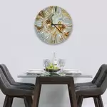 Glass Clock in Liquid Jade - 30cm Wide