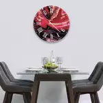 Glass Clock in Liquid Lava - 30cm Wide