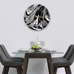 Glass Clock in Liquid Onyx - 50cm Wide