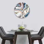 Glass Clock in Liquid Pearl - 30cm Wide