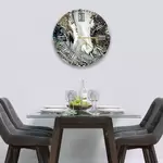 Glass Clock in Liquid Space - 30cm Wide