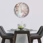 Glass Clock in Liquid Stone - 30cm Wide