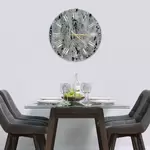 Glass Clock in Marble - 30cm Wide