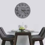 Glass Clock in Monochrome Slate - 30cm Wide