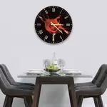 Glass Clock in Paint Drip Rose - 30cm Wide