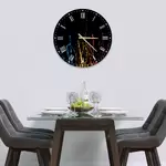 Glass Clock in Paint Splash - 30cm Wide