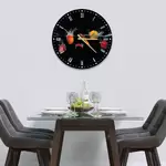 Glass Clock in Peppers and Chilli Splash - 30cm Wide