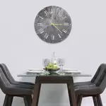 Glass Clock in Polished Concrete - 30cm Wide