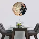 Glass Clock with Frame Printed With Your Own Photo