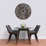 Glass Clock With Skeleton Frame in Concrete - 100cm Wide