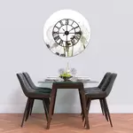 Glass Clock With Skeleton Frame in Dandelion Clocks - 100cm Wide
