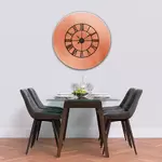 Glass Clock With Skeleton Frame in Rose Gold - 100cm Wide