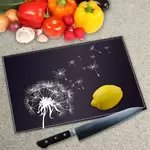 Glass Chopping Board - Worktop Saver In Dandelion