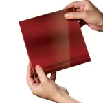 Deep Red Glass Splashback Sample 140mm x 140mm