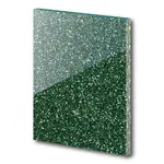 Acrylic Sheet Glitter - In Emerald Green - 3mm 1000mm by 1000mm