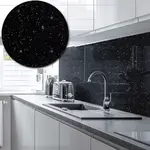 Acrylic Splashback Glitter - Painted In Black - 3mm sample