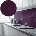 Acrylic Splashback Glitter - Painted In Deep Purple - 3mm sample