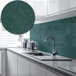 Acrylic Splashback Glitter - Painted In Emerald Green - 3mm sample