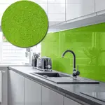 Acrylic Splashback Glitter - Painted In Lime Green - 3mm sample