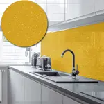 Acrylic Splashback Glitter - Painted In Mustard - 3mm sample