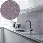 Shaped Single Panel Acrylic Splashback Glitter - Bespoke 5mm