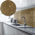 Acrylic Splashback Glitter - In Aged Gold - 3mm 1000mm by 1000mm