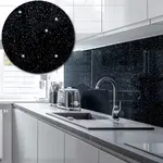 Acrylic Splashback Glitter - In Black - 3mm 700mm by 750mm