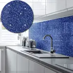 Acrylic Splashback Glitter - In Midnight Blue - 3mm 600mm by 750mm