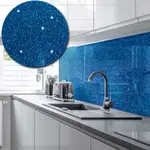 Acrylic Splashback Glitter - In Turquoise - 3mm 1000mm by 1000mm