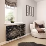 Glass Radiator Cover - In Stone And Granite Effect - Made To Measure